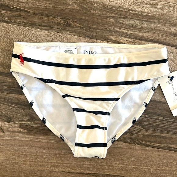 Ralph Lauren White and Black Bikini Bottom - Picture 1 of 6